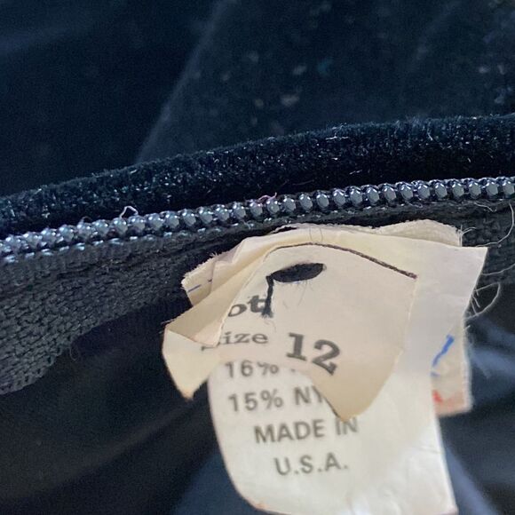 Vintage Karen Lucas For Niki ILGWU Made In USA Velvet Woman Dress Size 12 - Picture 11 of 16